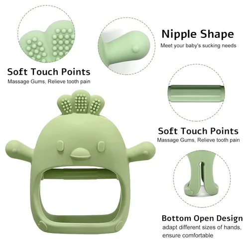 Miniatura 3 de Juguete de dentición para bebés, juguetes de dentición de pollo de silicona, juguetes suaves para masticar para necesidades de succión, juguetes