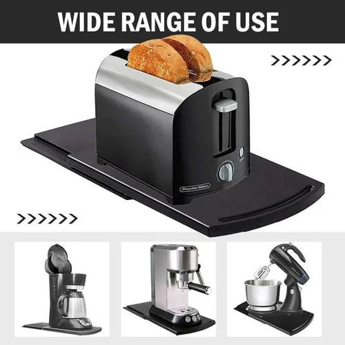 Miniatura 2 de Dpofirs Bandeja deslizante para cafetera, bandeja rodante para electrodomésticos medianos, soporte móvil para electrodomésticos de encimera