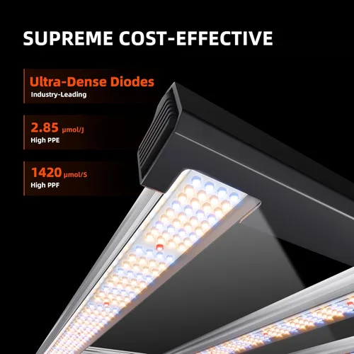 Miniatura 2 de Spider Farmer G5000 - Luces LED de crecimiento rentables de 480 W, luz de tienda de cultivo de 4 x 4 pies, lámpara de cultivo LED de espectro