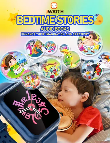 Miniatura 4 de Reloj inteligente para niños, con 10 historias, 24 juegos de rompecabezas, podómetro, despertador, relojes para niños, juguetes para 6, 7, 8, 9, 10