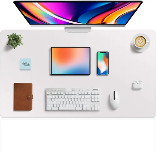 Miniatura 120 de Aothia - Protector de escritorio de cuero sintético, base para mouse, superficie antideslizante e impermeable para escribir y para laptop