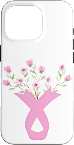 Miniatura 19 de iPhone 13 Flower Jar Pink Ribbon Breast Cancer Concientización Mes de Mujeres Caso