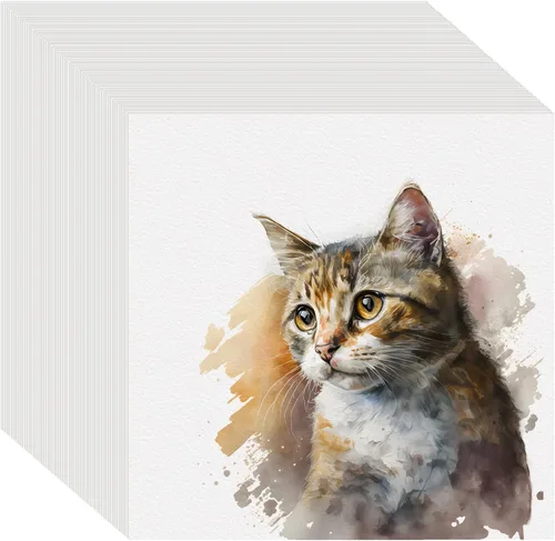 Miniatura 8 de 100 PIEZAS 4x6 Papel de Acuarela a Granel, 140 lb/300 g Papel Grueso Prensado en Frío para Niños y Adultos, Papel de Arte Blanco para Dibujo