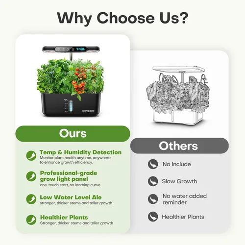 Miniatura 6 de Ahopegarden Sistema de cultivo hidropónico Jardín de hierbas: kit de jardín interior de 10 cápsulas con luz LED de cultivo y pantalla inteligente