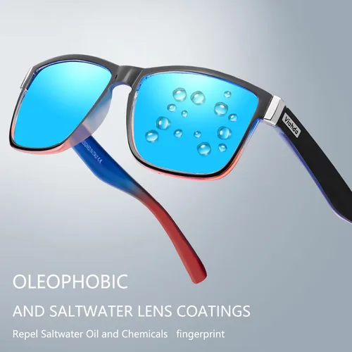 Miniatura 3 de Gafas de sol deportivas polarizadas para hombre Ciclismo Correr Pesca Golf Moda Gafas de sol Mujeres HD6009 C11 Azul Naranja Montura Azul Espejo