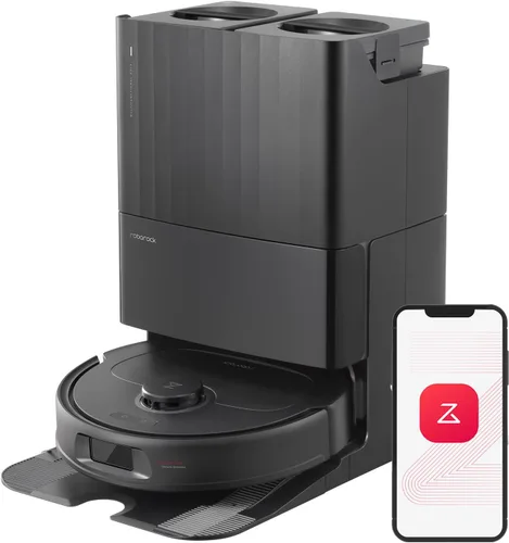 roborock Qrevo Plus Robot Aspiradora y Fregador con diseño FlexiArm Edge de fregado, autovaciado, trapeadores levantables de 10 mm, lavado y secado