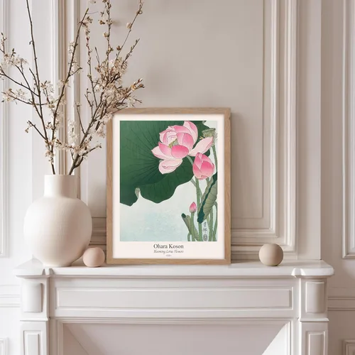 Miniatura 5 de Poster Master Vintage Ohara Koson Poster - Retro Blooming Lotus Flowers Print - Japanese Art - Flower Illustration - Aesthetic Design - Floral