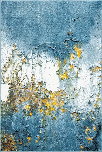 SAFAVIEH Glacier Collection GLA125M - Alfombra moderna abstracta que no desprende pelusa, para sala de estar o dormitorio, 2 pies 3 pulgadas x 4