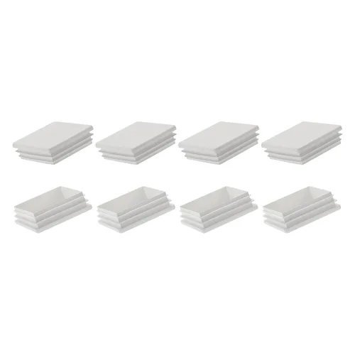 Miniatura 7 de METALLIXITY Tapas cuadradas para postes (1.97 x 1.97 pulgadas), 8 unidades, tapón de extremo de tubo de plástico, para decoración de muebles