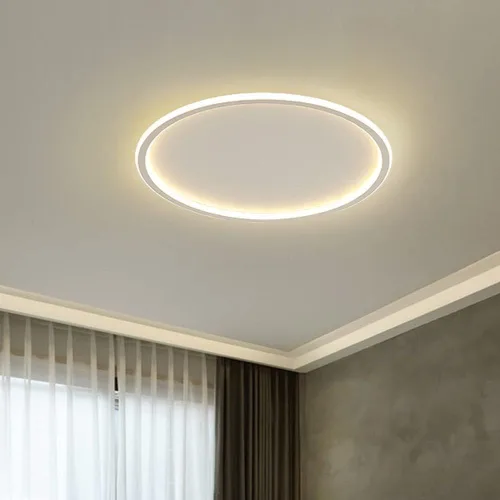 Miniatura 15 de Lámpara de techo LED regulable de montaje empotrado, lámpara de techo empotrada redonda moderna de 12 pulgadas con ajuste de aplicación, lámpara