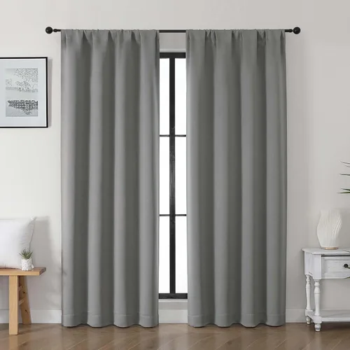Miniatura 37 de Gwine Cortinas opacas para dormitorio, 54 pulgadas de largo, paneles de cortina de ventana con aislamiento térmico y reducción de ruido, cortinas