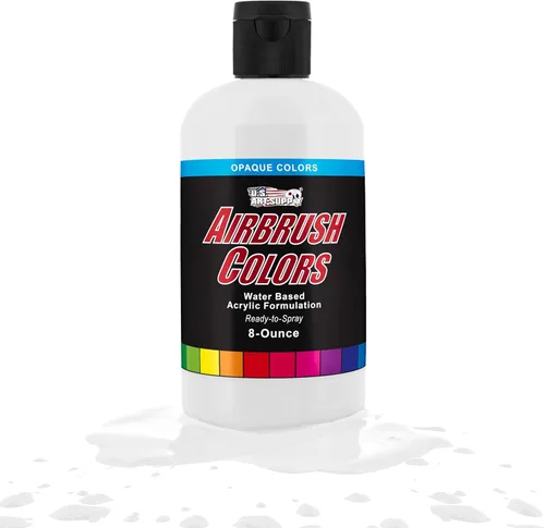 Miniatura 34 de U.S. Art Supply Opaque Lake Blue - Pintura acrílica para aerógrafo con efectos especiales, 8 onzas, lista para rociar, pintura con pincel de aire a