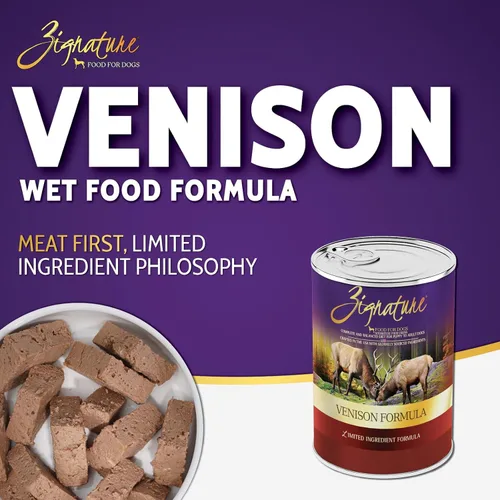 Miniatura 3 de Zignature Comida húmeda para perros Venison Limited Ingredient Formula de 13 onzas, caja de 12
