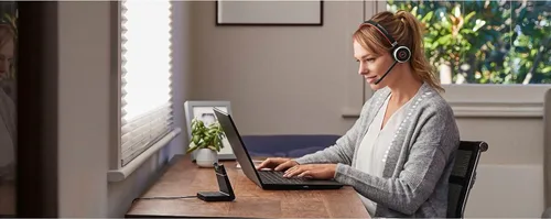 Miniatura 2 de Jabra Evolve 65 SE - Auriculares inalámbricos mono - Auriculares Bluetooth con micrófono de cancelación de ruido, batería de larga duración