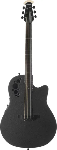 Ovation Mod TX Collection 1868TX-5 - Guitarra acústica eléctrica, color negro texturizado, cuerpo supersuperficial