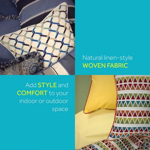 Miniatura 7 de Suntastic O'Linen - Juego de 4 cojines de mimbre para asiento de exterior e interior, para muebles de patio, 18 x 19 x 5 pulgadas, naranja quemado