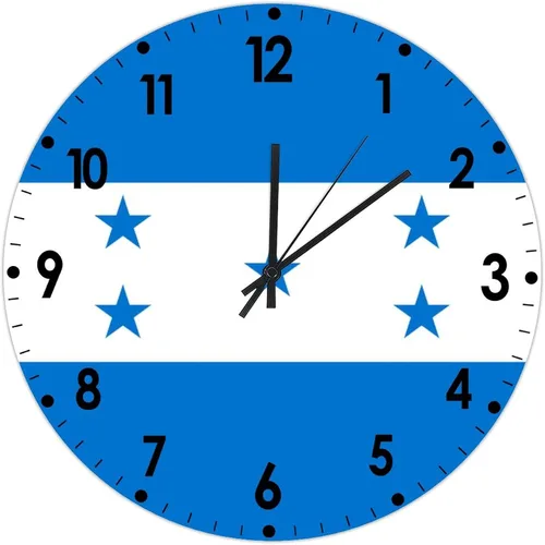 Miniatura 540 de Cheyan Reloj de pared con bandera de Canadá de 12 pulgadas, silencioso, sin tictac, de PVC, funciona con pilas, reloj redondo decorativo, regalo