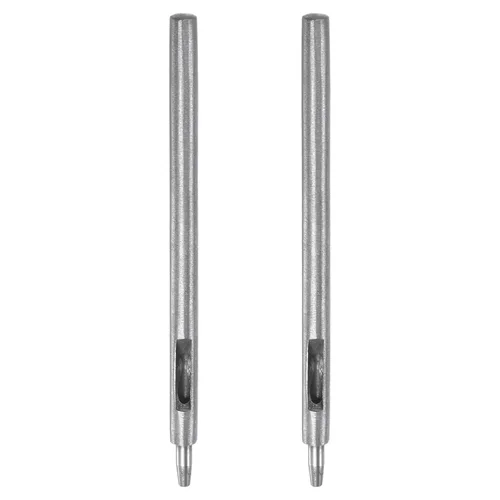 Miniatura 15 de HARFINGTON 2 piezas de perforador de cuero de 0.031 in recto, redondo, ojal, remache a presión, fijador para cuero, artesanía, ropa, bolso, cortina