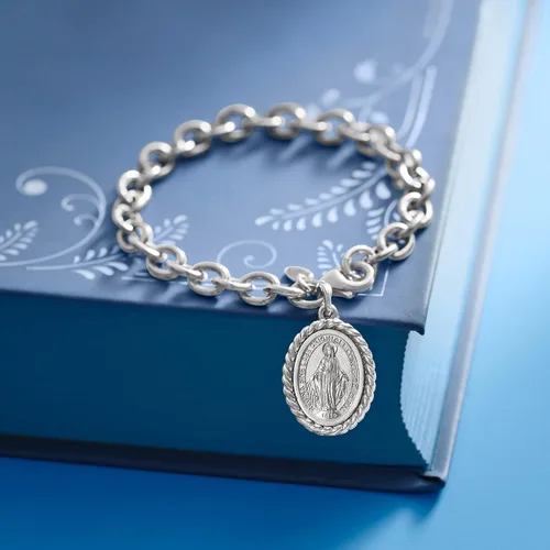 Miniatura 5 de Ross-Simons Pulsera italiana de plata de ley milagrosa, Plata de ley, no conocido