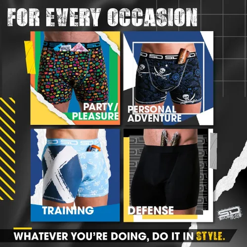 Miniatura 5 de Smuggling Duds Men's Boxer Brief Shorts - Pickpocket Proof Travel Secret Pocket Underwear