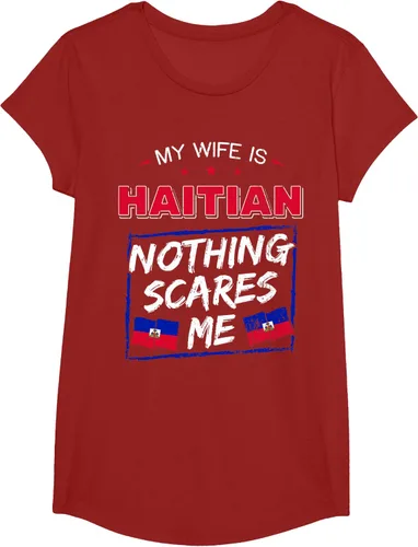 Miniatura 78 de My Wife Is Haitian Republic of Haiti Heritage Roots - Camiseta con bandera, Negro, S