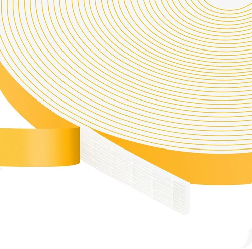 Miniatura 32 de Burlete Adhesivo Fuerte Resistente a la Intemperie, Burlete de Sellado de Puerta de Alta Densidad Resistente a la Intemperie para Puertas Blanco