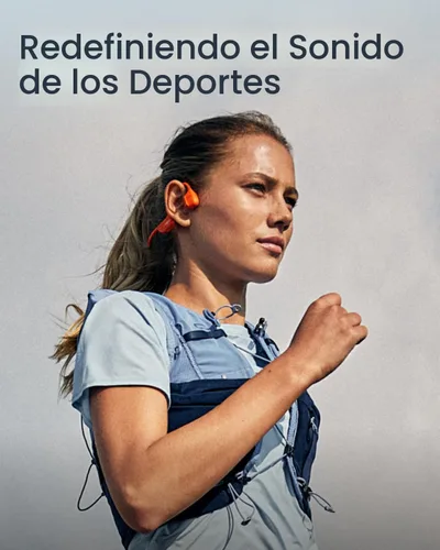 Miniatura 4 de SHOKZ OpenRun Pro 2 - Auriculares deportivos de conducción ósea con tira reflectante, resistentes al sudor, auriculares de entrenamiento, seguros
