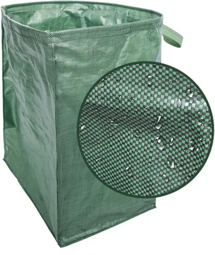 Miniatura 4 de Juego de 2 bolsas de jardín reutilizables de 106 galones con asas reforzadas, bolsas de jardinería resistentes, bolsas de jardinería para césped