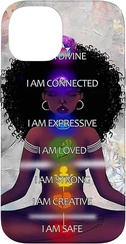 Miniatura 4 de Black Women Chakra Connected Expressive Strong Curly Hair Case for iPhone 17