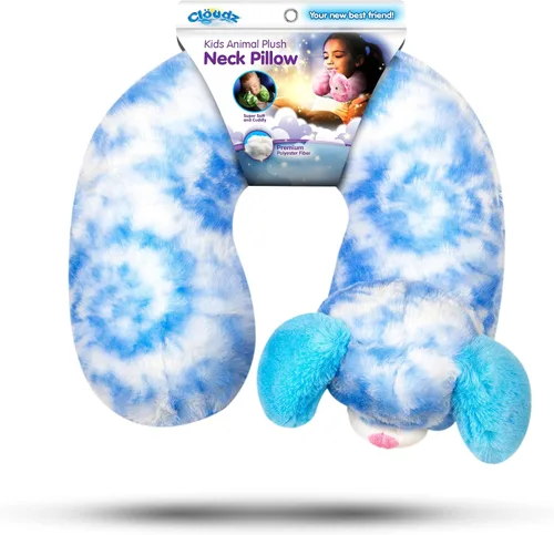 Miniatura 3 de Cloudz Almohada de cuello de viaje en avión súper suave y suave para niños, mantiene a los niños cómodos y apoyados con un amigo mientras viajan