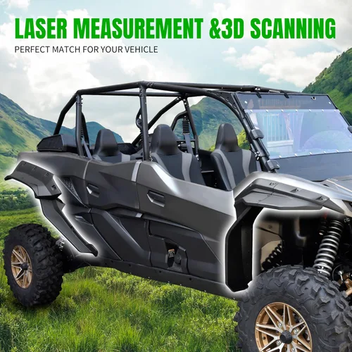 Miniatura 4 de SAUTVS XXL Defensas guardafangos más anchas para Kawasaki Teryx KRX4 1000, defensas guardabarros delanteras y traseras extendidas para Kawasaki