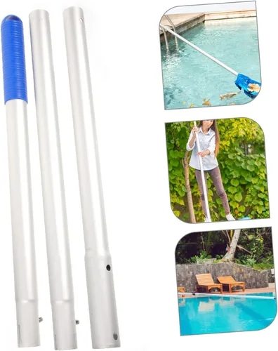 Miniatura 4 de NOLITOY Lago Skimmer poste de conexión de metal resistente largo poste el 3.3 ft para el mantenimiento de la piscina