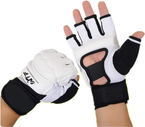 Guantes de taekwondo para hombre y niños, saco de boxeo, artes marciales, artes marciales, artes marciales, lucha, grappling, Muay Thai, Blanco