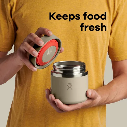 Miniatura 5 de Hydro Flask Tarro de comida – Acero inoxidable aislado, contenedor de viaje para comida caliente, almuerzo y sopa, 8 onzas de color marrón avena