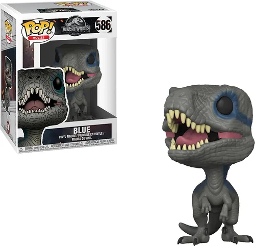 Miniatura 2 de Funko POP Jurassic World Fallen Kingdom - Figura de vinilo azul [Velociraptor] Pop (incluye funda protectora compatible con caja Pop Box)