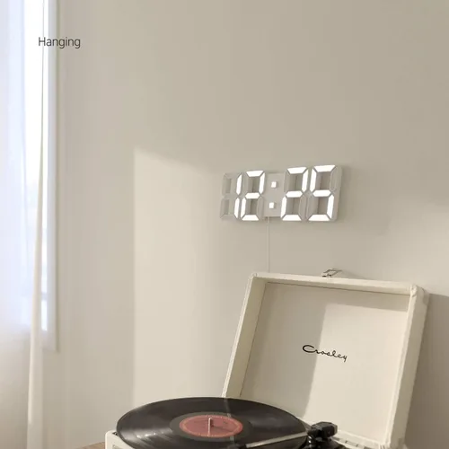 Miniatura 2 de mooas Reloj LED 3D Pure Slim M, reloj digital LED multifunción (calendario, alarma, temperatura)