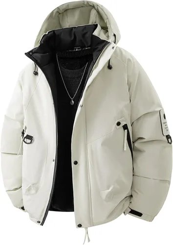 Miniatura 4 de Chaqueta de snowboard para hombre, impermeable, con aislamiento, para invierno, con capucha, ropa de montaña, con forro polar, carga de trabajo