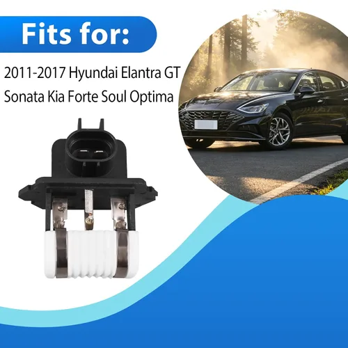 Miniatura 2 de Resistencia del ventilador de refrigeración del motor para Hyundai Elantra GT Sonata Kia Forte Soul Optima 2011-2017 reemplaza 25385-07550