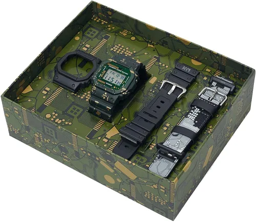 Miniatura 6 de Casio G-Shock - Reloj de cuarzo para hombre con correa de plástico color verde 24 modelo DWE-5600CC-3ER