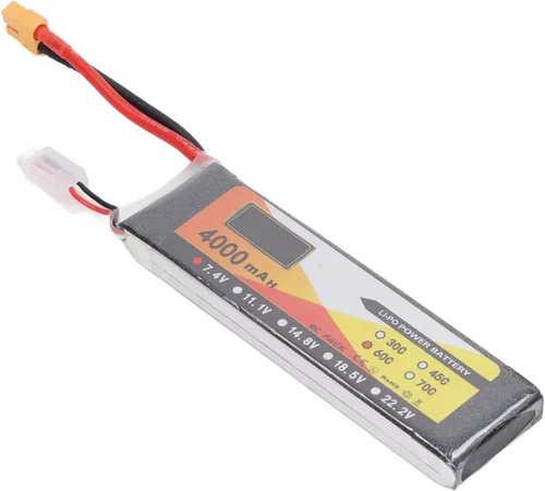 TOPINCN Batería RC Lipo, 4000mAh Tasa de descarga de energía 2S Plug Connector LiPo Batería, 7.4V 60C Vehículos de control remoto Batería