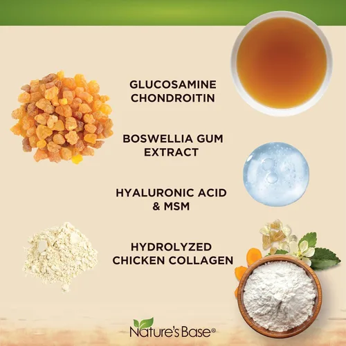 Miniatura 3 de Nature's Base Glucosamina Condroitina MSM Colágeno - Suplemento para Apoyo Articular para Movilidad, Flexibilidad y Confort - con Cúrcuma, Boswellia