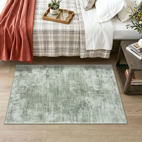 Miniatura 1040 de IOHOUZE Alfombra abstracta lavable de 3 x 12 pies para pasillos, antideslizante para cocina, camino de entrada de lana sintética para interiores