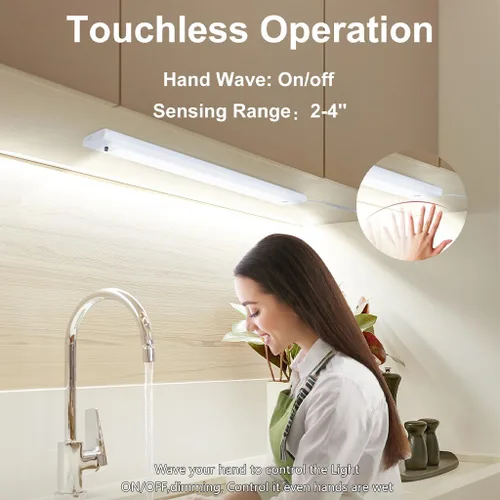 Miniatura 3 de Barra de luz LED enlazable de alto brillo de 12 pulgadas, luces de movimiento activadas por ondas manuales para cocina, hogar, habitación 5 CCT