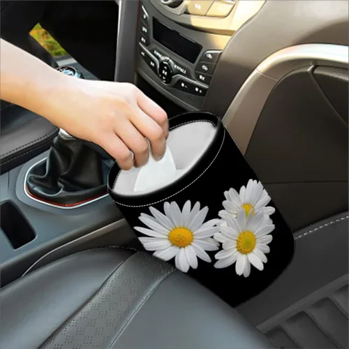 Miniatura 22 de Papelera portátil reutilizable impermeable para automóvil, organizador de vehículos multiusos, esenciales para viajes por carretera (abeja)