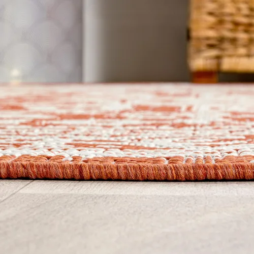 Miniatura 118 de Eyely BMS101D-28 - Alfombra de pasillo con textura de medallón de Santa Mónica Slesi, para interiores y exteriores, estilo costero, bohemio, Gris