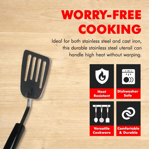 Miniatura 3 de Chef Craft Select - Volteador/Espátula, 10.5 pulgadas, acero inoxidable