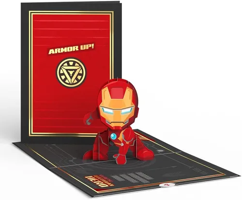 Miniatura 2 de Lovepop Tarjeta emergente de Marvel – Tarjeta de felicitación de cumpleaños 3D de Iron Man para niños, hombres, hijo – Armor Up – Tarjeta de 5 x 7