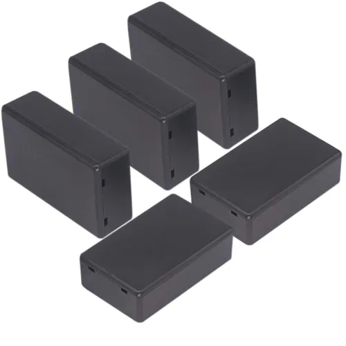 Miniatura 34 de Zulkit 12 cajas de proyecto de plástico ABS para proyectos eléctricos, caja de conexiones de energía, color negro, 1.97 x 1.10 x 0.59 pulgadas
