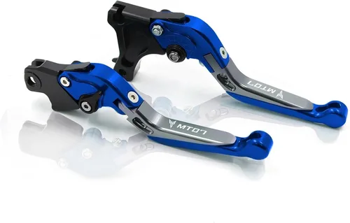 Miniatura 14 de Para Yamaha MT-07 FZ-07 FZ07 MT07 FZ 07 2014 2023 motocicleta ajustable plegable extensible embrague palancas de freno de embrague (color : 1)