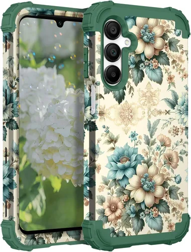 Miniatura 76 de Hocase Funda para Galaxy A37 5G, protección resistente a prueba de golpes, parachoques de goma de silicona suave+funda protectora híbrida